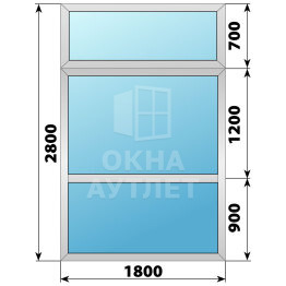 Алюминиевая перегородка 1800×2800 ОА-67540