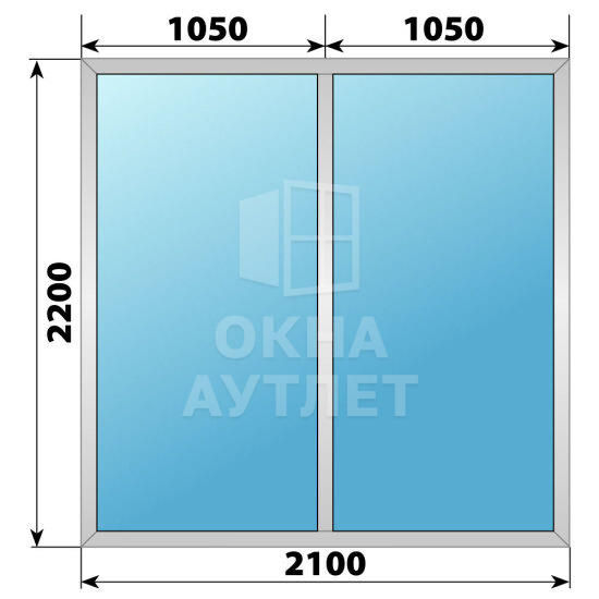 Алюминиевая перегородка 2100×2200 ОА-67495