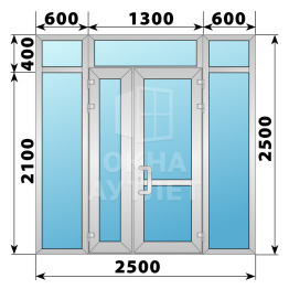 Алюминиевая входная группа №1 2500×2500 ОА-33180