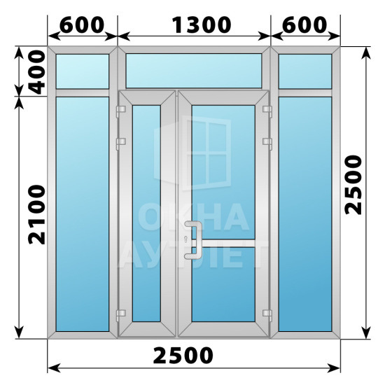 Алюминиевая входная группа №1 2500×2500 ОА-33180