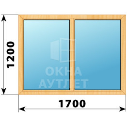Двухстворчатое глухое деревянное окно из сосны Г-Г 1700×1200 ОА-35549