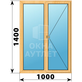 Двухстворчатое деревянное окно из сосны Г-П 1000×1400 ОА-35279