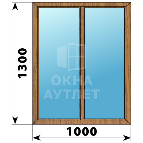 Двухстворчатое окно из лиственницы 1000×1300 Г-Г ОА-35399