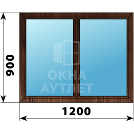 Двухстворчатое окно из дуба 1200×900 Г-Г ОА-35492