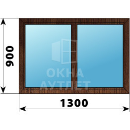 Двухстворчатое окно из дуба 1300×900 Г-Г ОА-35624