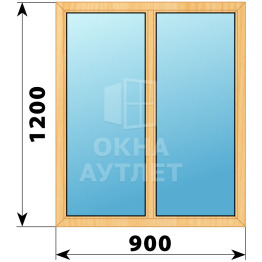 Двухстворчатое окно из сосны 900×1200 Г-Г ОА-34850