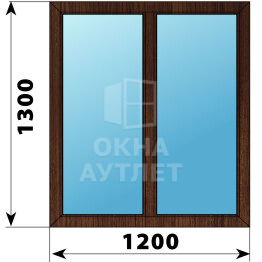Двухстворчатое окно из дуба 1200×1300 Г-Г ОА-45909