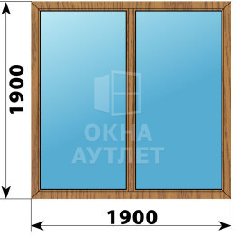 Двухстворчатое окно из лиственницы 1900×1900 Г-Г ОА-46260