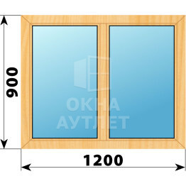 Двухстворчатое окно из сосны 1200×900 Г-Г ОА-41467