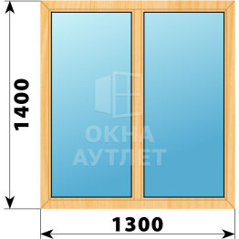 Двухстворчатое окно из сосны 1300×1400 Г-Г ОА-41797