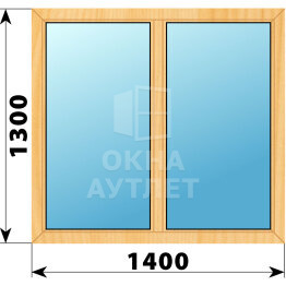 Двухстворчатое окно из сосны 1400×1300 Г-Г ОА-43207