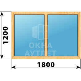 Двухстворчатое окно из сосны 1800×1200 Г-Г ОА-41875