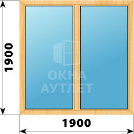 Двухстворчатое окно из сосны 1900×1900 Г-Г ОА-42229