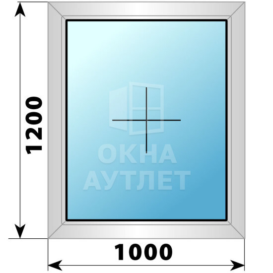 Глухое алюминиевое окно 1000×1200 ОА-53851
