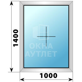 Глухое алюминиевое окно 1000×1400 ОА-53896