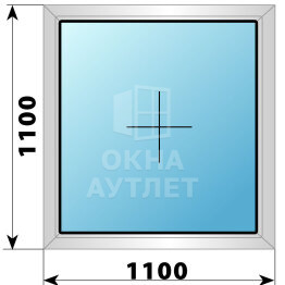Глухое алюминиевое окно 1100×1100 ОА-53552