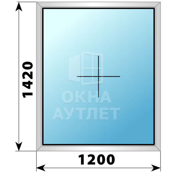 Глухое алюминиевое окно 1200×1420 ОА-53938