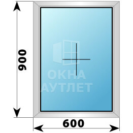 Глухое алюминиевое окно 600×900 ОА-53728