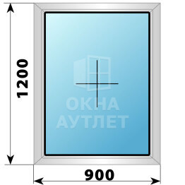 Глухое алюминиевое окно 900×1200 ОА-53824