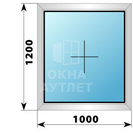 Глухое деревянно-алюминиевое окно 1000×1200 ОА-44973