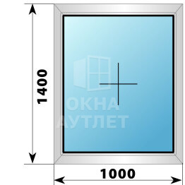 Глухое деревянно-алюминиевое окно 1000×1400 ОА-45291