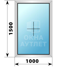 Глухое деревянно-алюминиевое окно 1000×1500 ОА-43962