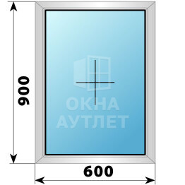 Глухое деревянно-алюминиевое окно 600×900 ОА-44163