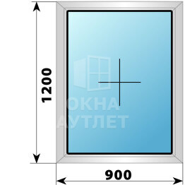 Глухое деревянно-алюминиевое окно 900×1200 ОА-44778
