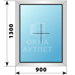 Глухое деревянно-алюминиевое окно 900×1300 ОА-49220