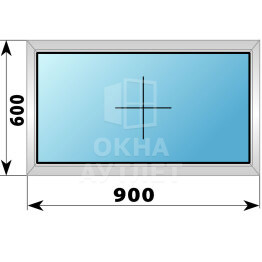 Глухое деревянно-алюминиевое окно 900×600 ОА-43929