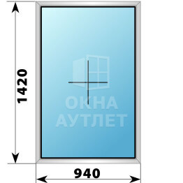 Глухое деревянно-алюминиевое окно 940×1420 ОА-45198
