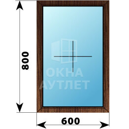 Глухое окно из дуба 600×800 ОА-44196