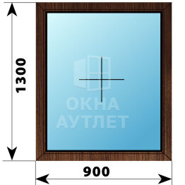 Глухое окно из дуба 900×1300 ОА-44922