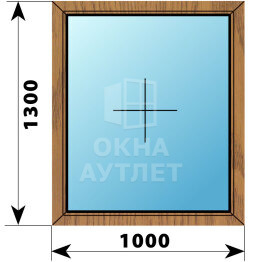 Глухое окно из лиственницы 1000×1300 ОА-44436