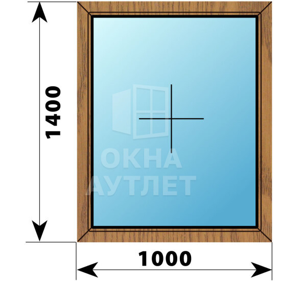 Глухое окно из лиственницы 1000×1400 ОА-44532