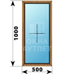 Глухое окно из лиственницы 500×1000 ОА-44067