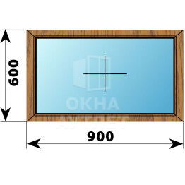 Глухое окно из лиственницы 900×600 ОА-43890
