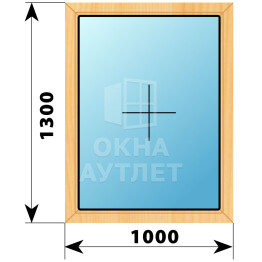 Глухое окно из сосны 1000×1300 ОА-41437