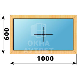 Глухое окно из сосны 1000×600 ОА-41248