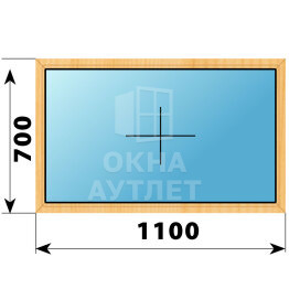 Глухое окно из сосны 1100×700 ОА-41290