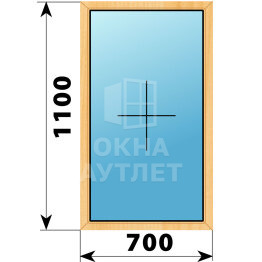 Глухое окно из сосны 700×1100 ОА-41272