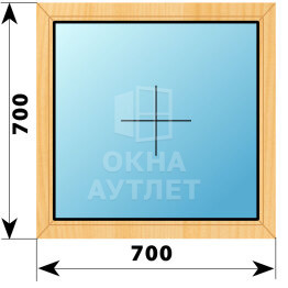 Глухое окно из сосны 700×700 ОА-41215