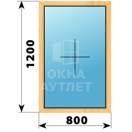 Глухое окно из сосны 800×1200 ОА-41077