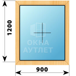 Глухое окно из сосны 900×1200 ОА-41347