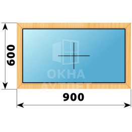 Глухое окно из сосны 900×600 ОА-41227