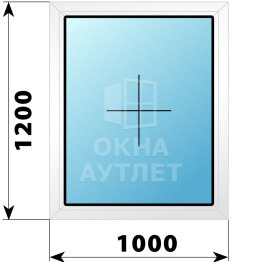 Глухое пластиковое окно 1000×1200 ОА-39178