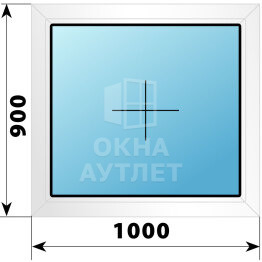 Глухое пластиковое окно 1000×900 ОА-38165