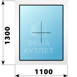 Глухое пластиковое окно 1100×1300 ОА-39211