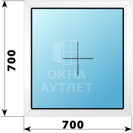 Глухое пластиковое окно 700×700 ОА-39109