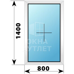 Глухое пластиковое окно 800×1400 ОА-38039